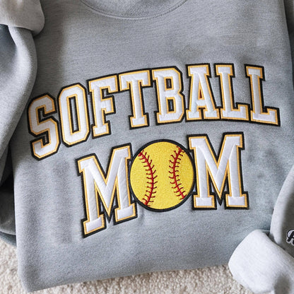 Embroidery Softball Sweatshirt, Personalized Softball Shirt, Custom Name Sweatshirt, Softball Mom Sweatshirt, Sport Gift for Mom, Daughter il_fullxfull.6594924016_9n94.jpg