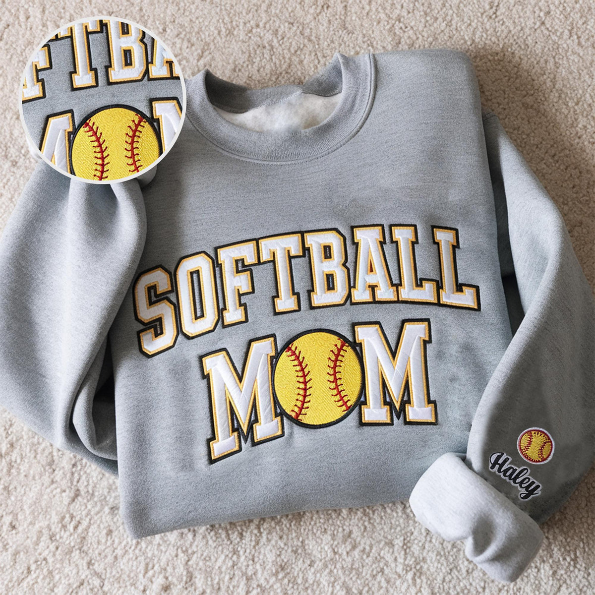 Embroidery Softball Sweatshirt, Personalized Softball Shirt, Custom Name Sweatshirt, Softball Mom Sweatshirt, Sport Gift for Mom, Daughter il_fullxfull.6594924034_o5w3.jpg