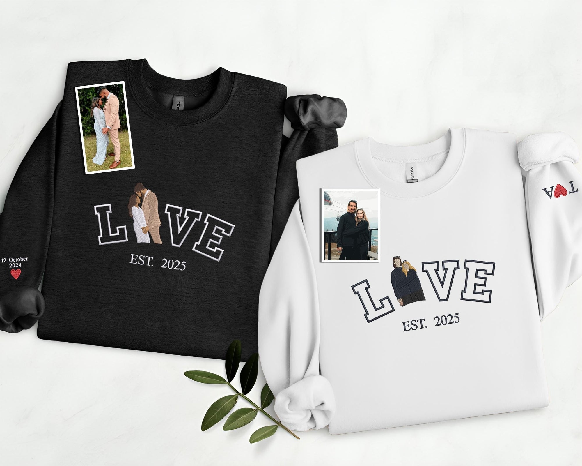 Personalized Embroidered Portrait Sweatshirt, Sketch from Photo Love Valentines Sweater, Custom Couple Matching Jumper il_fullxfull.6599611280_mk5g.jpg