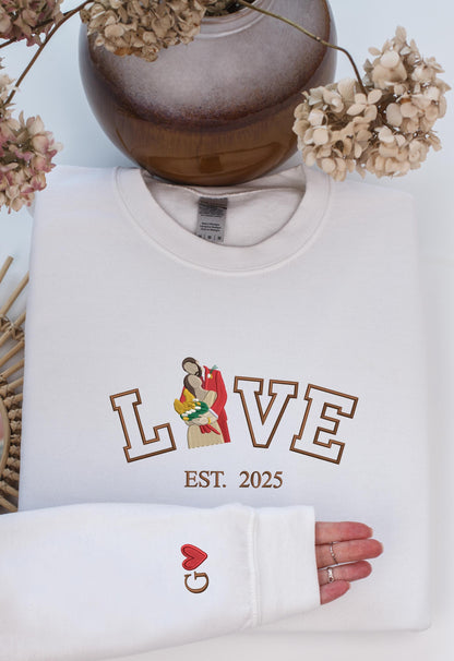 Personalized Embroidered Portrait Sweatshirt, Sketch from Photo Love Valentines Sweater, Custom Couple Matching Jumper il_fullxfull.6647723725_poy6.jpg