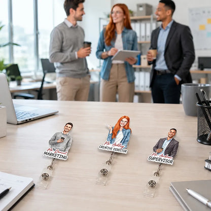 Character Portrait - Personalized Acrylic Badge Reel