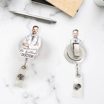 Character Portrait - Personalized Acrylic Badge Reel