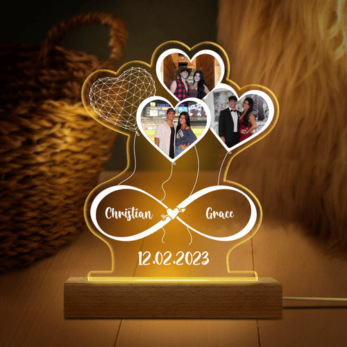 Custom Photo Infinity Hearts Balloons Couple 3D Acrylic Plaque LED Night Light Personalized Gift For Couple Anniversary Gift Night Light With Wooden base infinity_heart_couple.jpg
