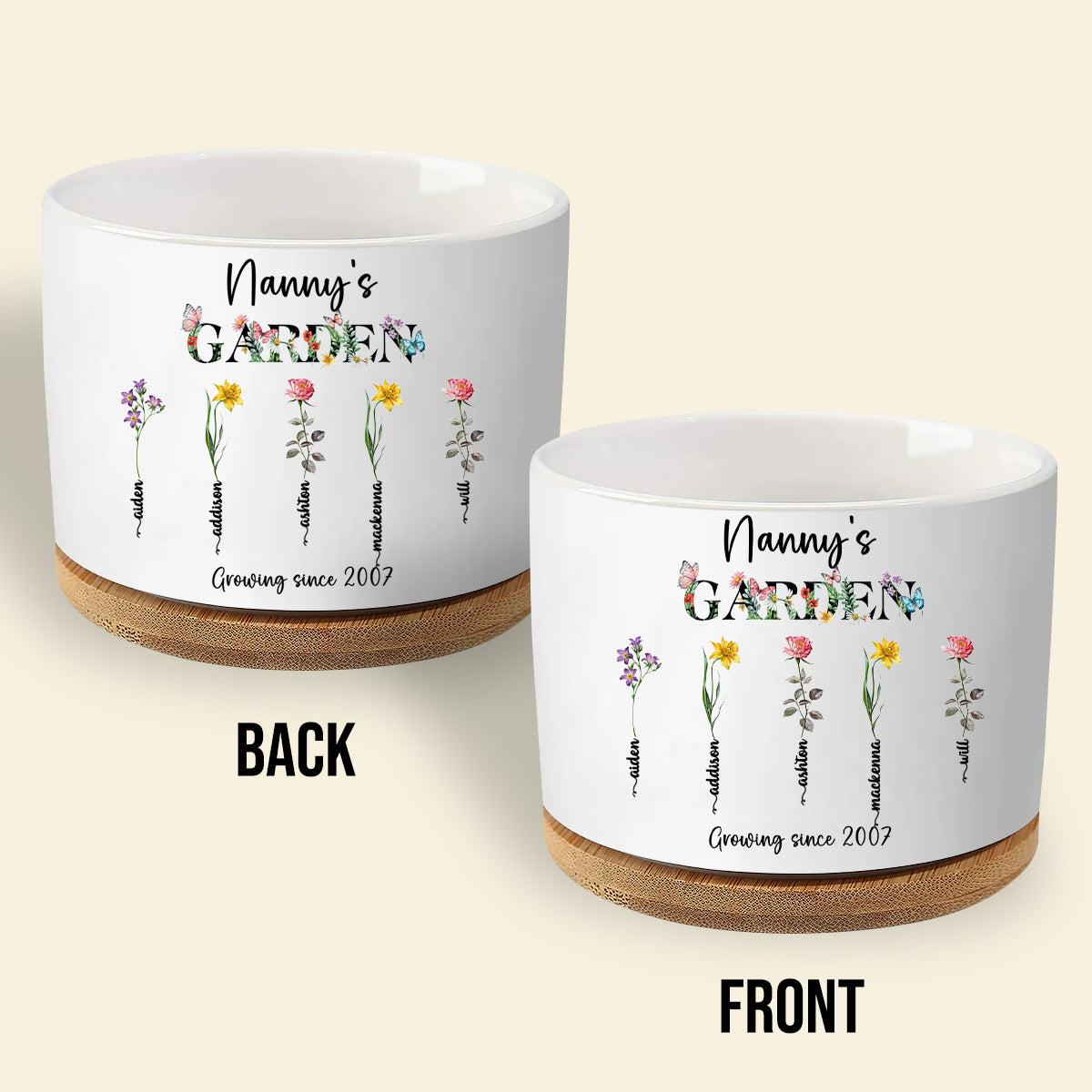 Personalized Birth Month Ceramic Flower Pot, Unique Mother's Day Gift for Her, Gift for Grandma, Mom, Wife, Indoor/Outdoor Potter Plant Pot jpdfhgfhgh.jpg