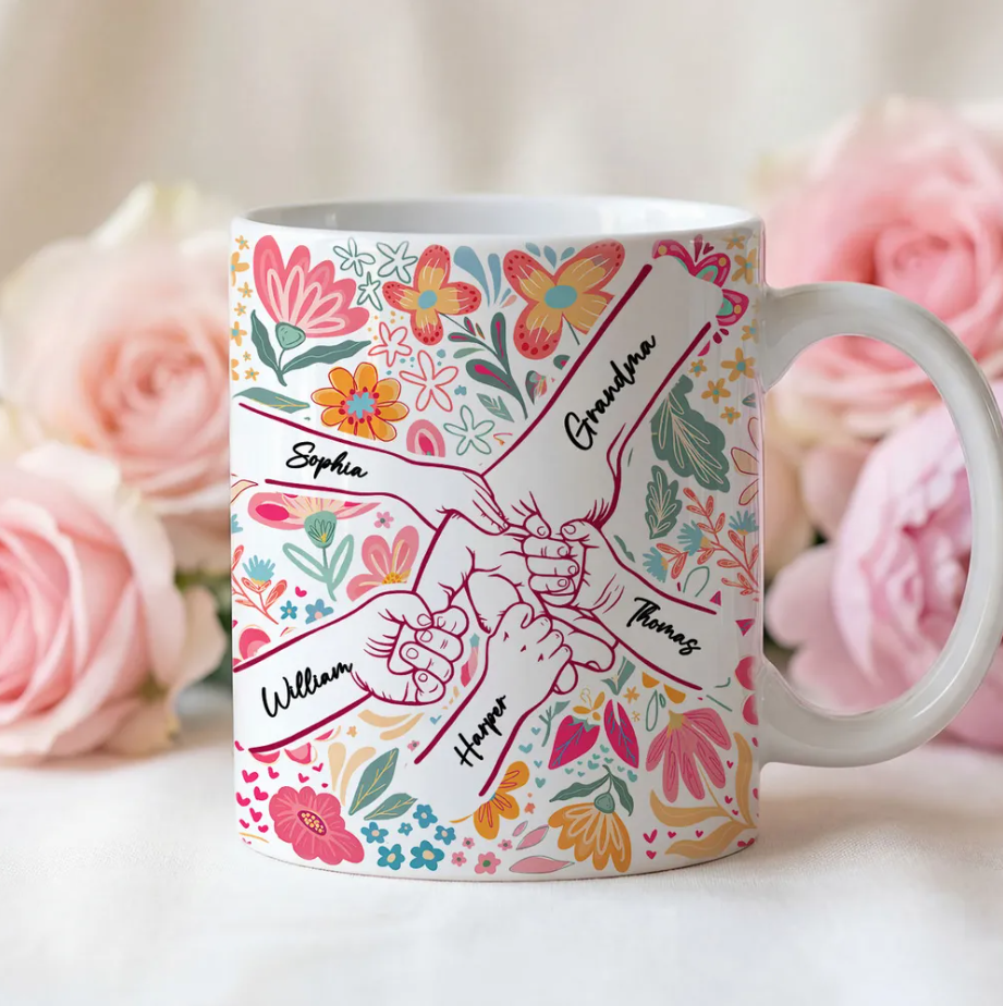 Mama Grandma & Me Forever Bond - Personalized White Mug