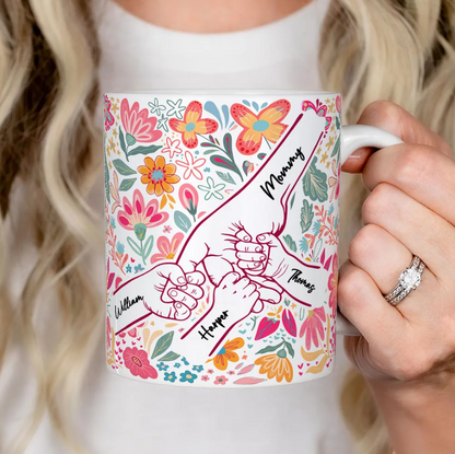Mama Grandma & Me Forever Bond - Personalized White Mug