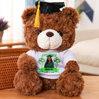 Bubble Custom Photo Class Of 2026 - Personalized Graduation Teddy Bear