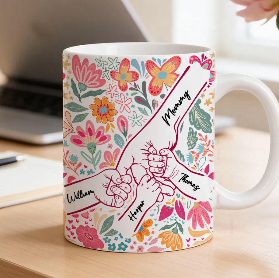 Mama Grandma & Me Forever Bond - Personalized White Mug
