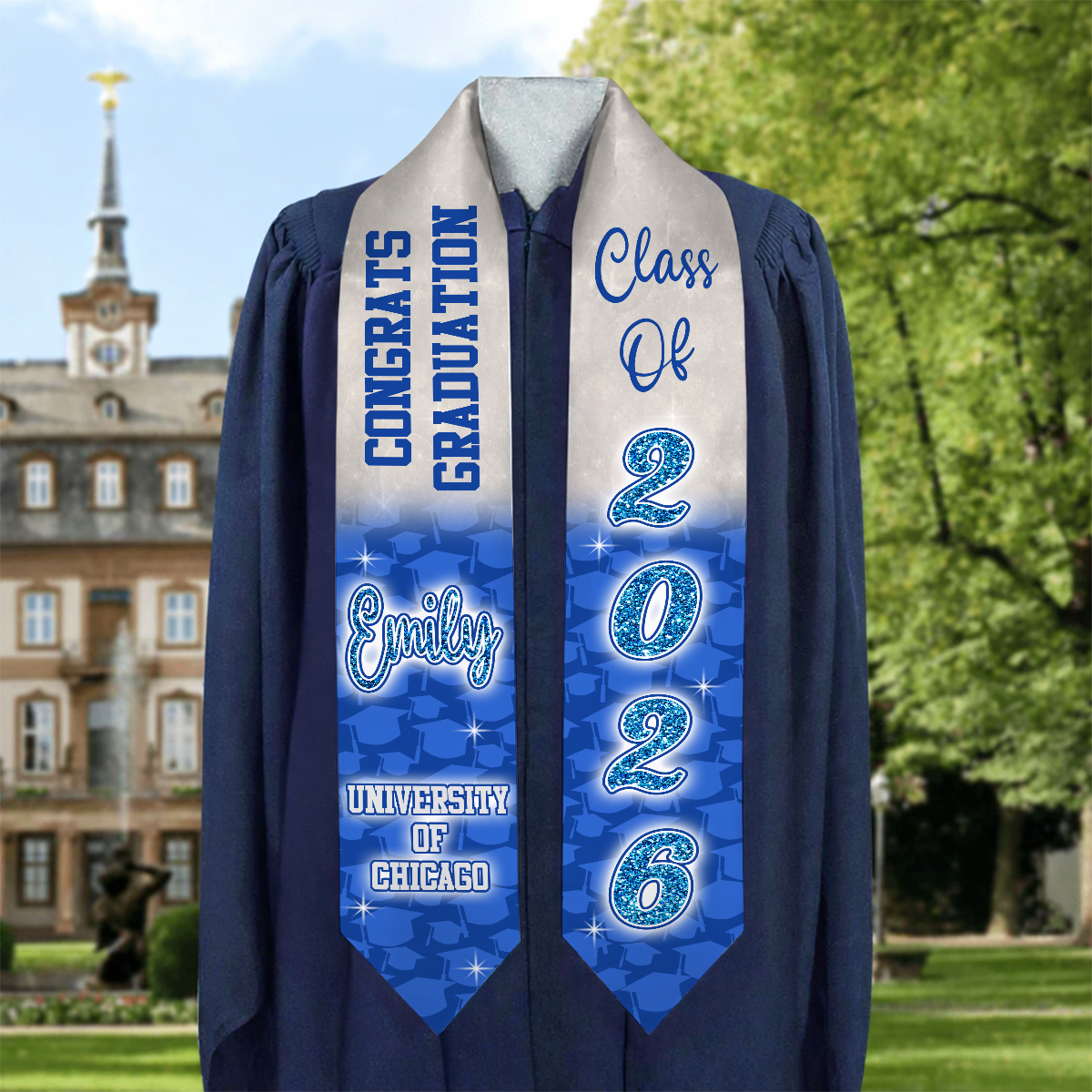 Graduation Stole with Text Only - Special Graduation Gift, Graduation Sash Class of 2026