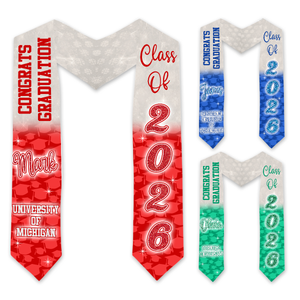 Graduation Stole with Text Only - Special Graduation Gift, Graduation Sash Class of 2026