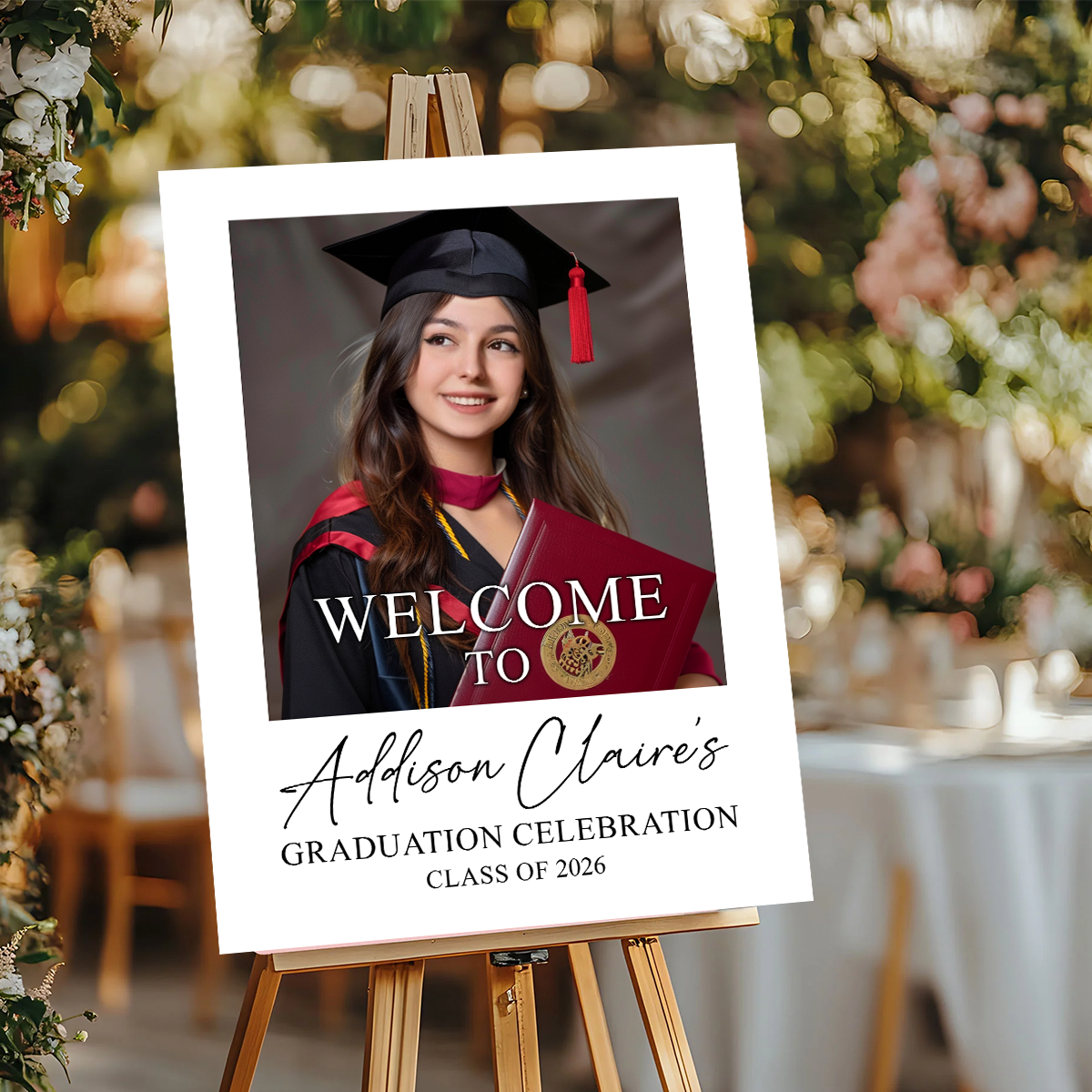 Minimalism Style Personalized Welcome Sign - Personalized Graduation Decor