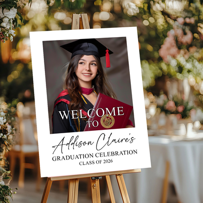 Minimalism Style Personalized Welcome Sign - Personalized Graduation Decor