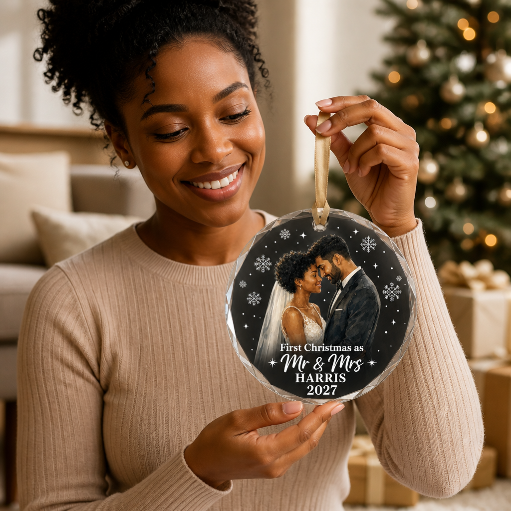 First Christmas as – Personalized Photo Crystal Ornament – Christmas Gift mockup-held-6a793d297f29b7db8faf50af.png