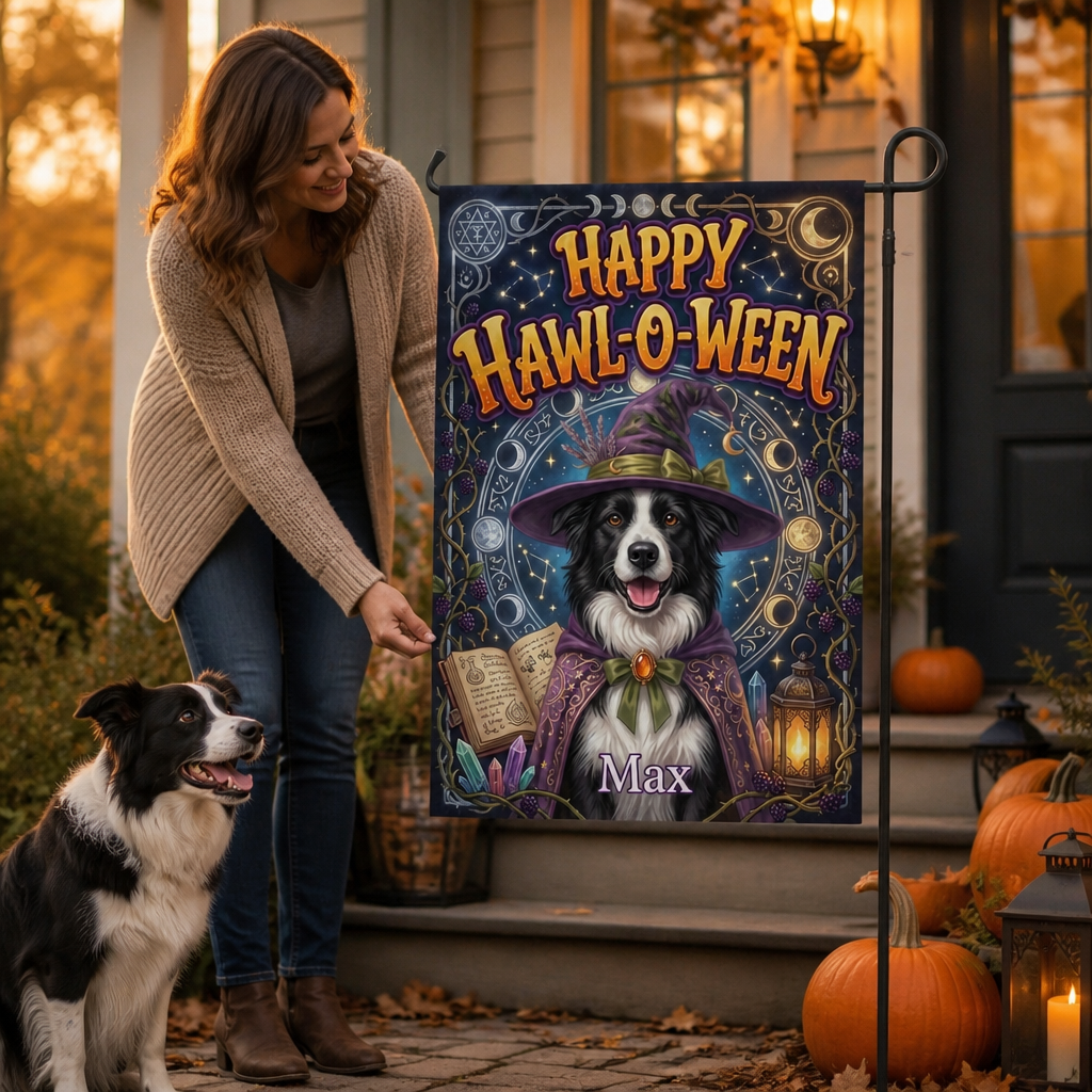 Happy Hawl-o-ween – Personalized Photo Flag – Halloween Gift mockup-held-6a7e73f69cac8006a25c55ba.png