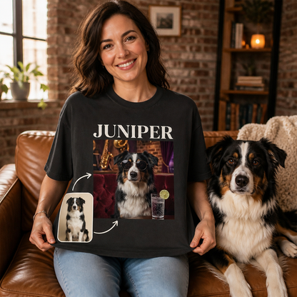 Juniper – Personalized Photo T-shirt – Dog Lover Gift mockup-held-6a7e88d7e97c173339a3c7a9.png