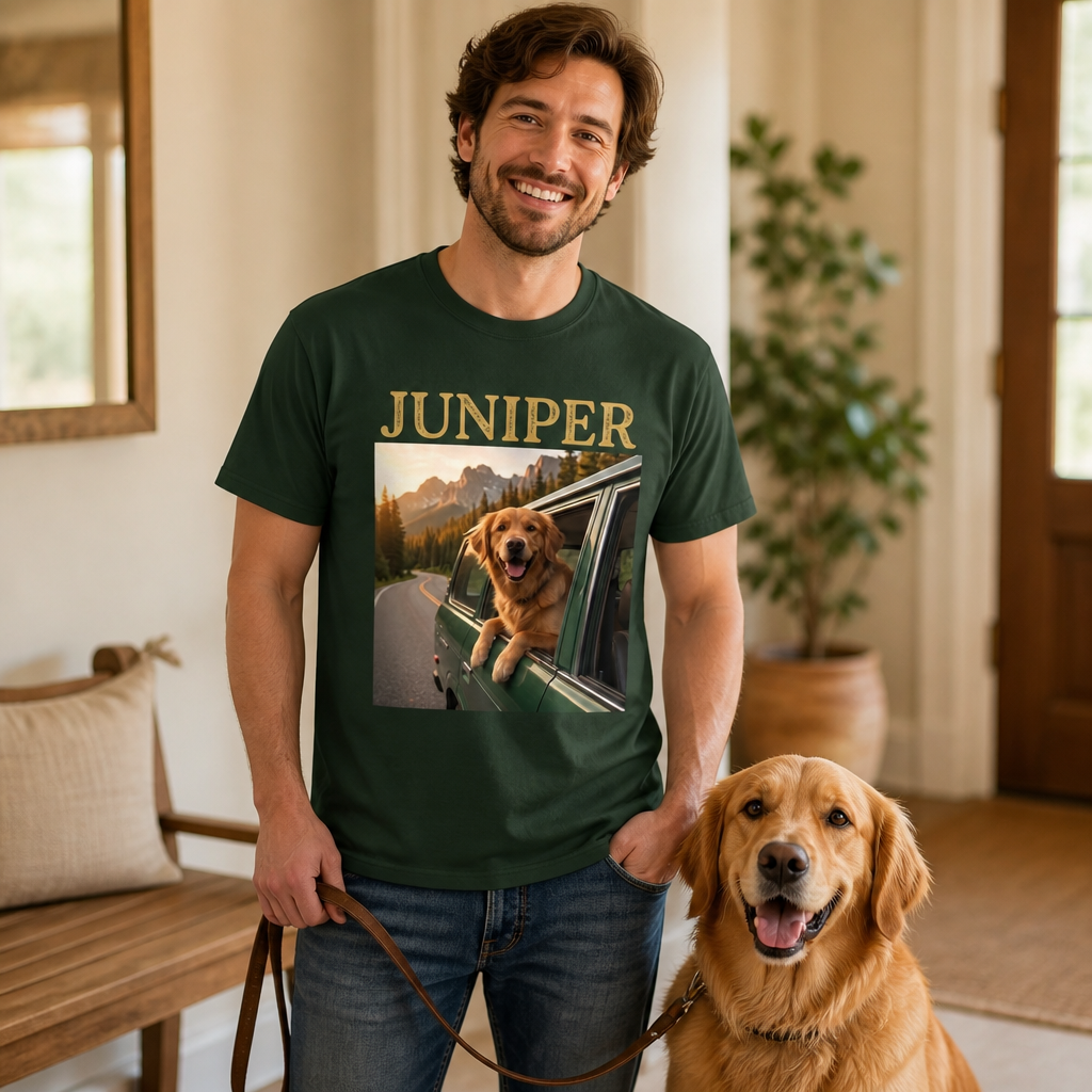 Juniper – Personalized Photo T-shirt – Dog Lover Gift mockup-held-6a7e88dde97c173339a3c7aa.png