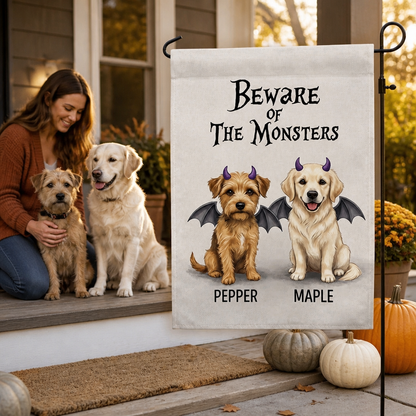 Beware of the Monsters – Personalized Photo Flag – Halloween Gift mockup-held-6a7e8904fb5b77f341a3ee77.png