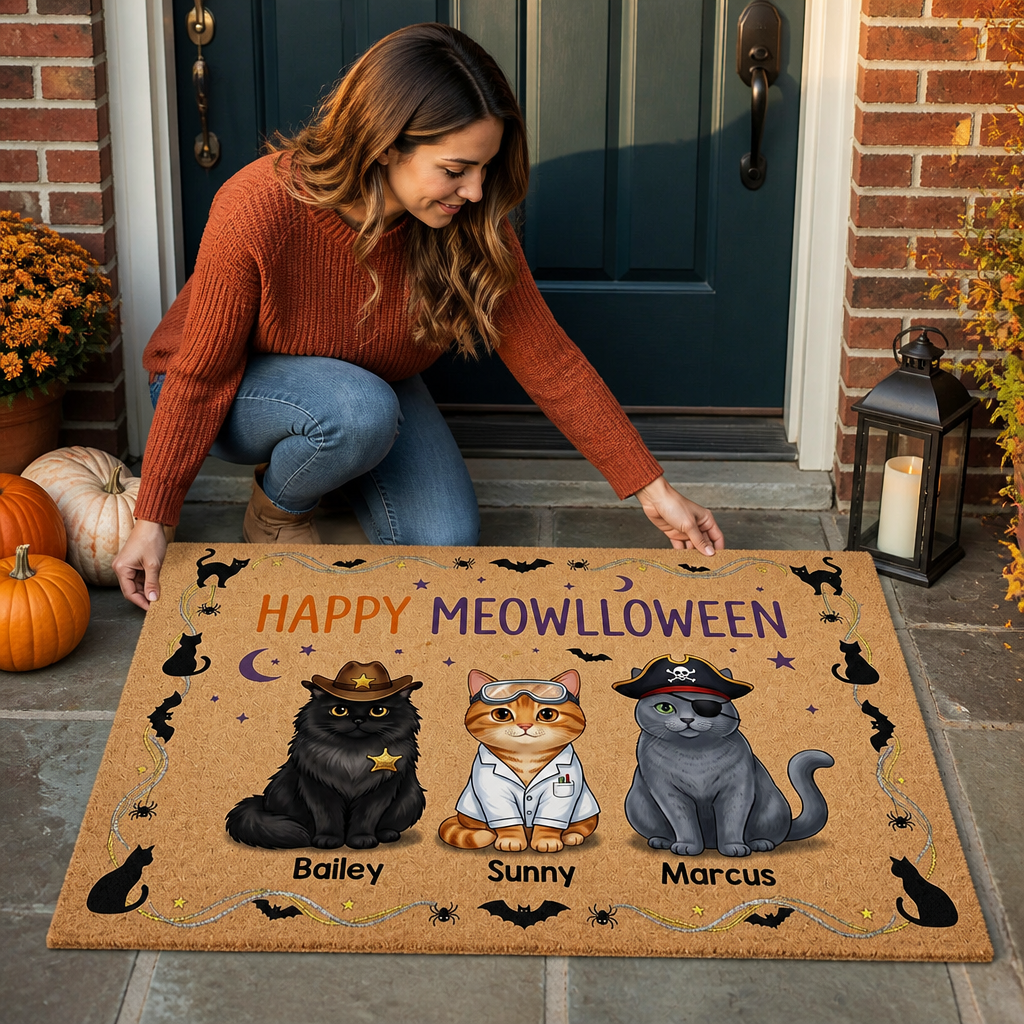 Happy Meowlloween – Personalized Doormat – Halloween Gift mockup-held-6a7ebcec5d1cfbae9a8b8254.png