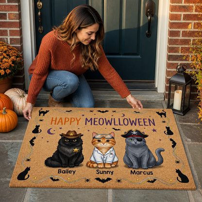 Happy Meowlloween – Personalized Doormat – Halloween Gift mockup-held-6a7ebcec5d1cfbae9a8b8254.png