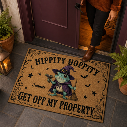 Hippity Hoppity – Personalized Photo Doormat – Halloween Gift mockup-held-6a7ec19d248709e56f7ae88a.png