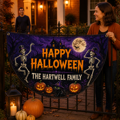Skeleton, Pumpkin & Black Cat Outdoor Decor– Personalized Non-Pleated Fan Flag – Halloween Gift mockup-held-6a7ec1fa248709e56f7ae88b.png