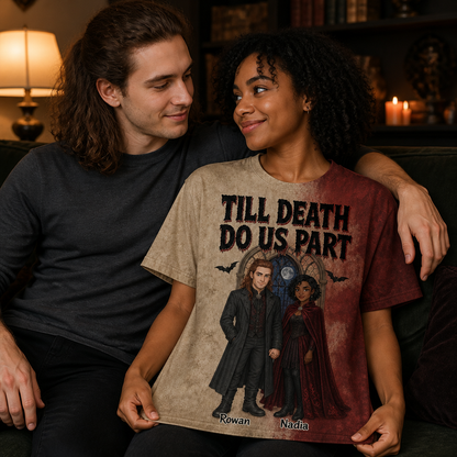 Horror Theme Couple Till Death Do Us Part – Personalized Photo T-Shirt, Matching Gift, Halloween Gift mockup-held-6a7fda18fd40fb5b28c5f250.png