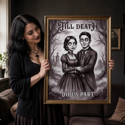 Till Death Do Us Part – Personalized Photo Canvas – Halloween Gift For Couple, Anniversary Gift mockup-held-6a81e1fe8a8da44192a21ad5.png