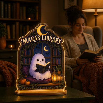 Library Style – Personalized Custom Shape Acrylic Light Box – Halloween Gift For Book Lover, Reader mockup-held-6a8292026360ea027e4eae2d.png