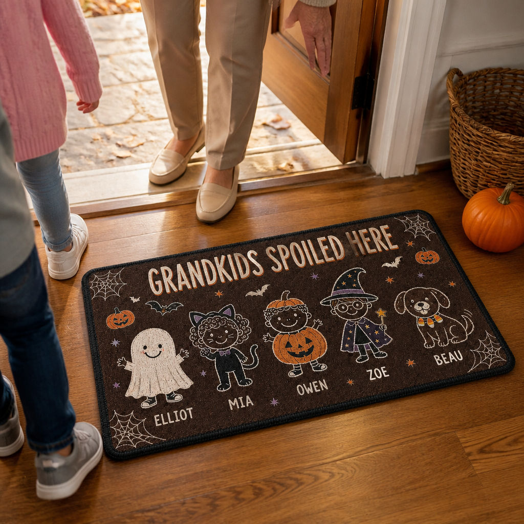 Grandkids Spoiled Here – Personalized Doormat – Halloween Gift For Family mockup-held-6a8292f0d2a44ea0d699734b.png