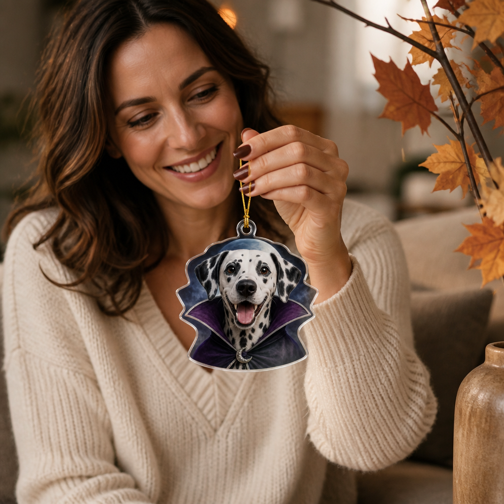 Personalized Pet Photo Halloween Ornament, Custom Dog Vampire Acrylic mockup-held-6a840c1bafb9a427983dbcf7.png
