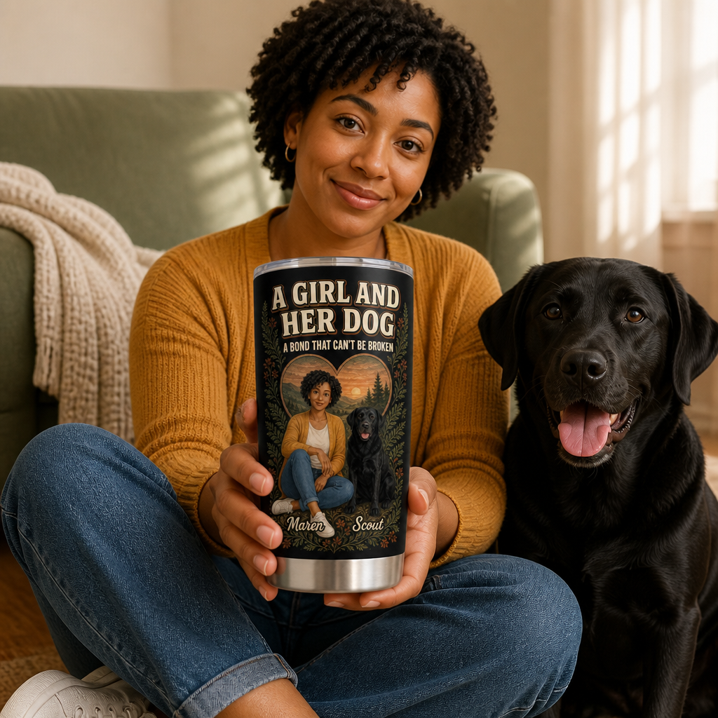 A Girl And – Personalized Photo Tumbler – Dog Lover Gift mockup-held-6a865e50b1b3cd1f0efb7495.png