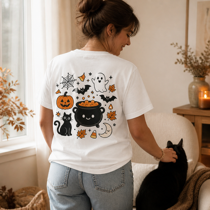 Spooky Season – Personalized Back and Front Printed T-shirt – Halloween Gift mockup-held-6a8663c90c8fda6ca4de198c.png