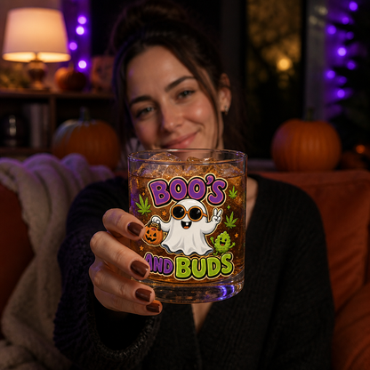 Boo's and Buds – Glass Mug – Halloween Gift For Friends mockup-held-6a86652f5dfdfd133e261cb7.png