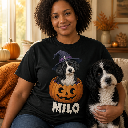 Milo – Personalized Photo T-shirt – Halloween Gift mockup-held-6a8666c6184038a4638fc35a.png