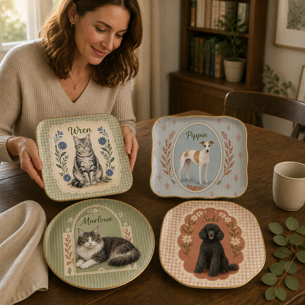 Custom Pet Portrait Trinket Tray from Photo – Personalized Dog & Cat Name Ceramic Dish mockup-held-6a868662b1e1bb455cf48bd6.png