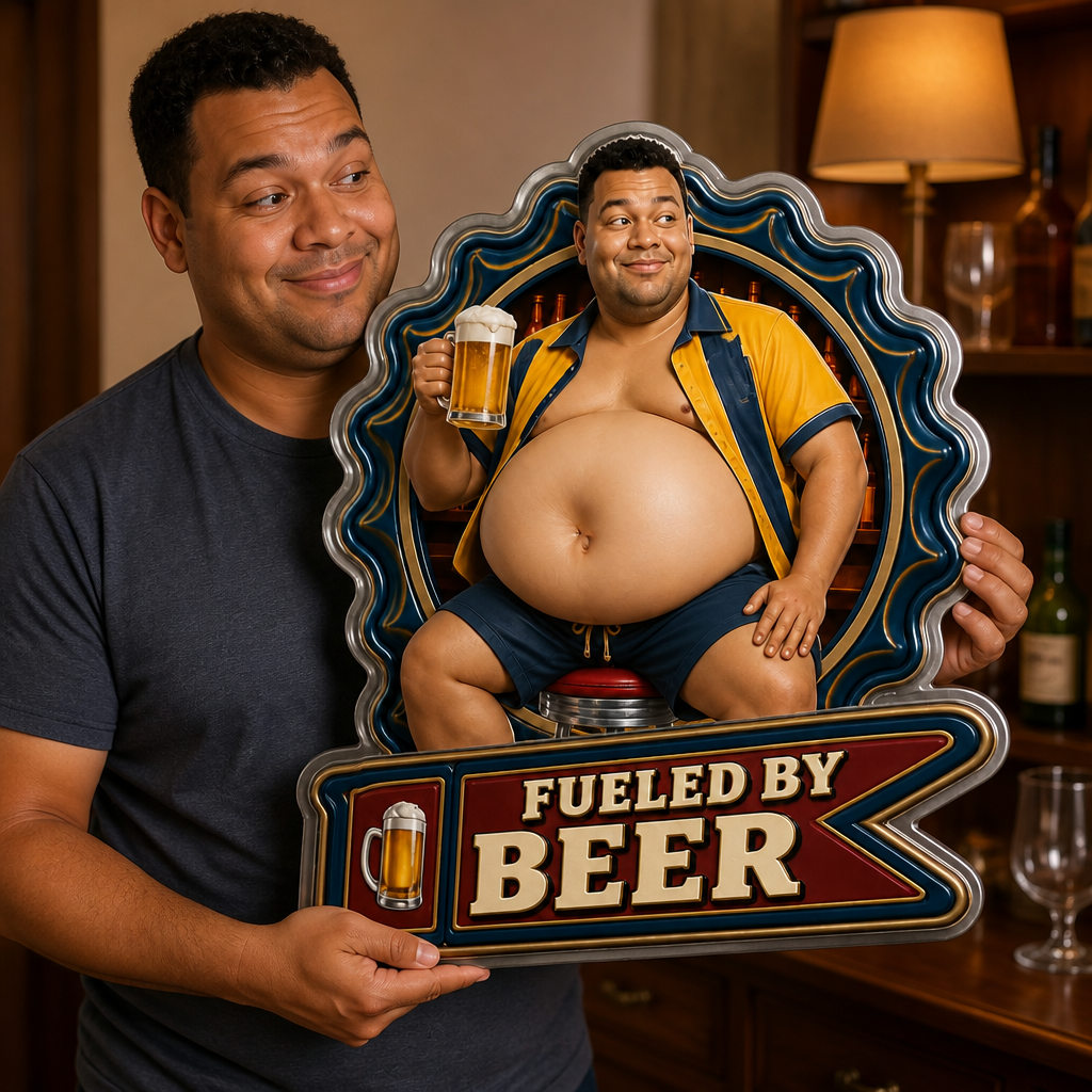 Fueled by Beer – Personalized Photo Acrylic Refrigerator Magnet - Soft Rubber Belly mockup-held-6a86c8699b9fa0f9d179c639.png