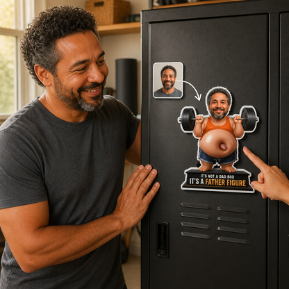 It’s Not a Dad Bod – Personalized Photo Acrylic Refrigerator Magnet - Soft Rubber Belly – Dad Gift mockup-held-6a87c1c700b33900bdfae602.png