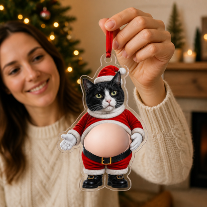 Custom Pet Photo Santa Belly Ornament – Funny Personalized Cat Squishy Belly Christmas Gift mockup-held-6a88214fcdd89e2ca3f5ff88.png