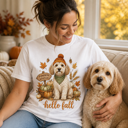 PUMPKIN PATCH hello fall – Personalized Photo T-shirt – Fall Gift mockup-held-6a8bb1ef2ab22abf24956729.png