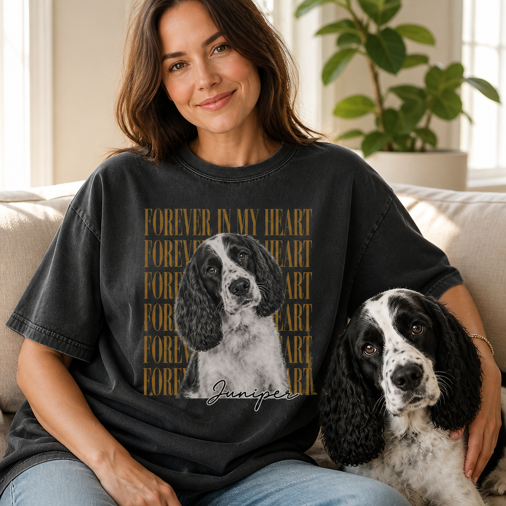 Forever in My Heart – Personalized Photo T-shirt – Memorial Gift mockup-held-6a8bb5502af9c10823b11d87.png