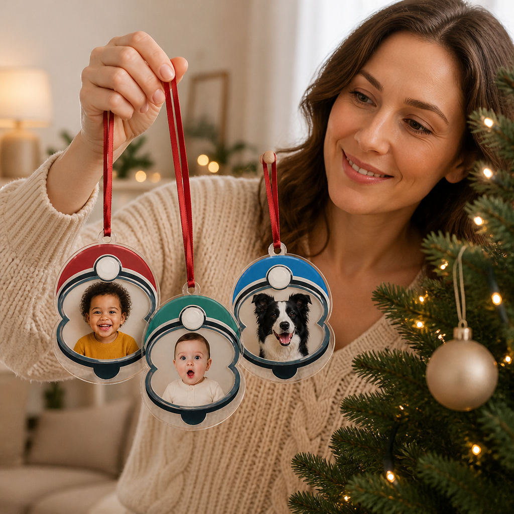 Personalized Pet & Baby Photo Ornament – Custom Family Christmas Ornament mockup-held-6a8bb5602ab22abf24956733.png