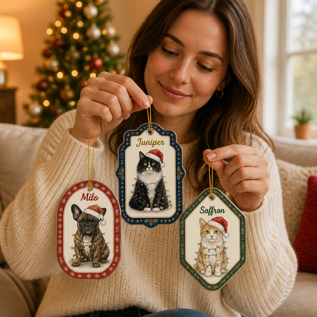 Custom Pet Photo Acrylic Ornament with Name – Personalized Santa Hat Dog & Cat Christmas Gift mockup-held-6a8bb5682af9c10823b11d88.png