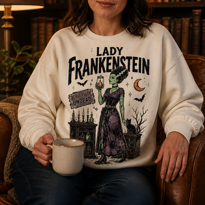 Beautifully Undead Lady Frankenstein Sweatshirt – Vintage Gothic Halloween Sweater, Spooky Witchy Gift for Her mockup-held-6a8e4fdd6874ebd7ebdd7114.png