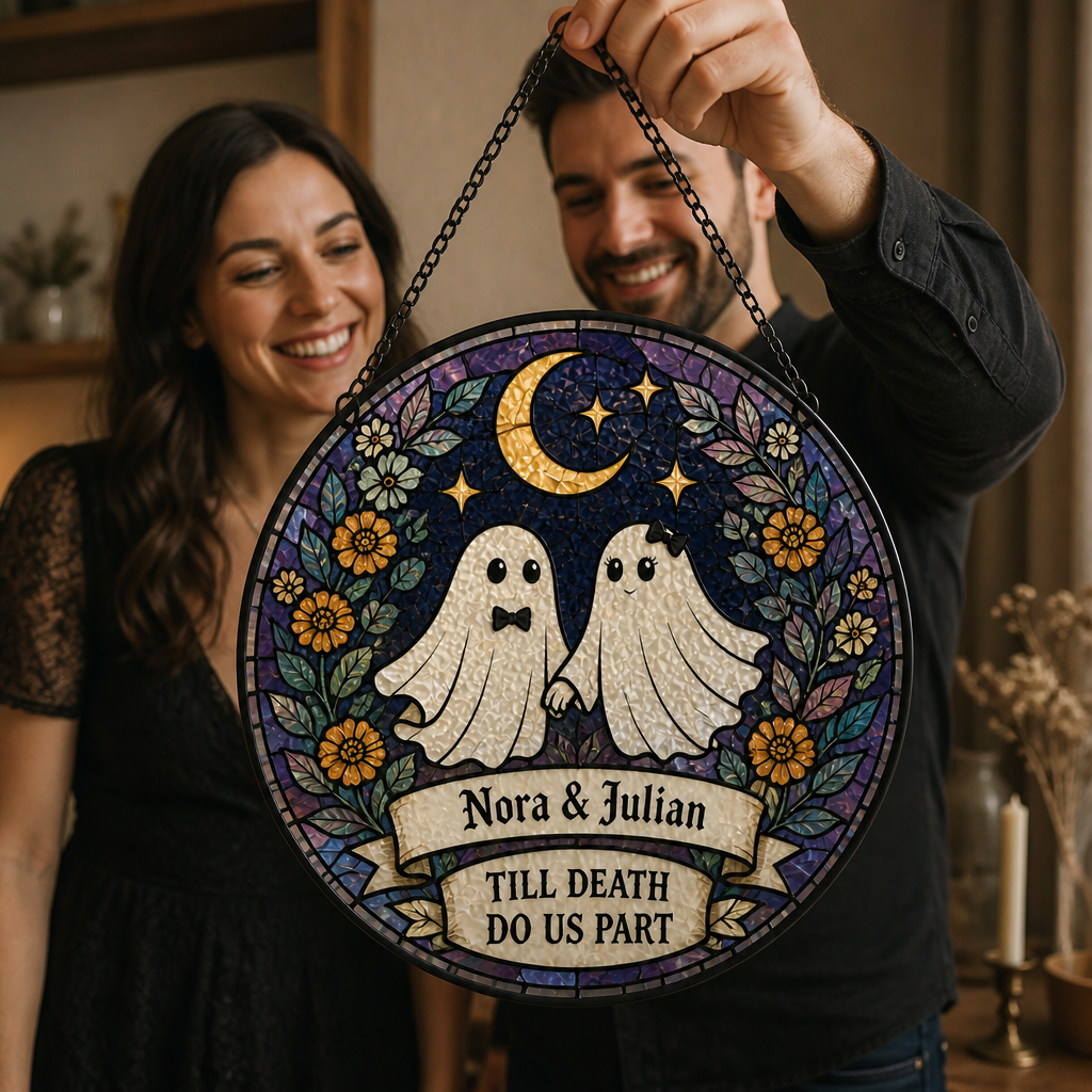 Till Death Do Us Part – Personalized Suncatcher Stained Glass – Halloween Couple Gift mockup-held-6a8e6235c69e9f8c8f8d0268.png