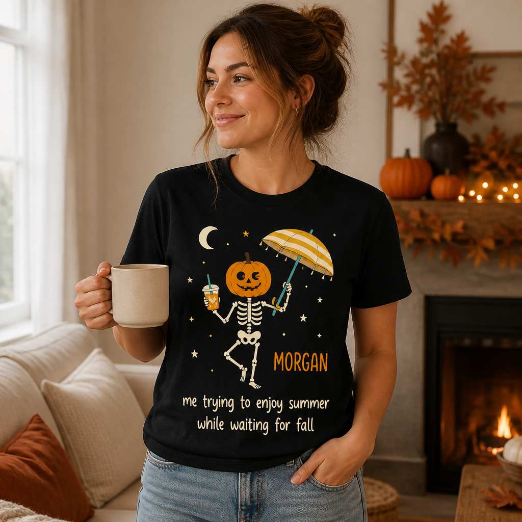 Me Trying To Enjoy Summer – Personalized T-shirt – Halloween Gift For Her/ Him mockup-held-6a8e8b5e7c37a018febcffab.png