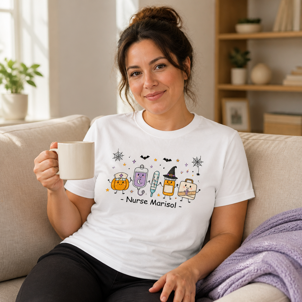 Personalized Halloween Nurse T-Shirt – Custom Name, Cute Spooky Medical Design, Nurse Halloween Gift mockup-held-6a9152f030e71274eb7be454.png