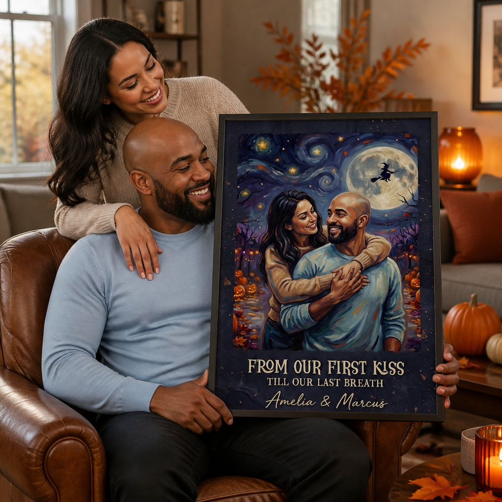 From Our First Kiss – Personalized Photo Canvas – Gothic Love Keepsake, Halloween Gift mockup-held-6a9543afb0a3d5d227d66302.png