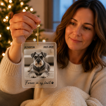 Forever in my heart – Personalized Photo Shape Ornament – Memorial Gift mockup-held-6a98dab125920d94b7eca2e7.png