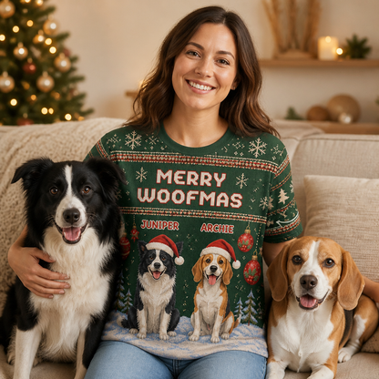 Merry Woofmas – Personalized Photo T-Shirt - All over printed – Christmas Gift mockup-held-6a98f0907c480be45fa7be52.png