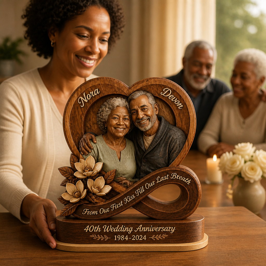 From Our First Kiss to Our Last Breath Personalized Anniversary Plaque – Custom Photo 2-Layer Wooden Keepsake, 40th Wedding Anniversary Gift for Husband & Wife mockup-held-6a99494dfd3382d9d52b8c65.png